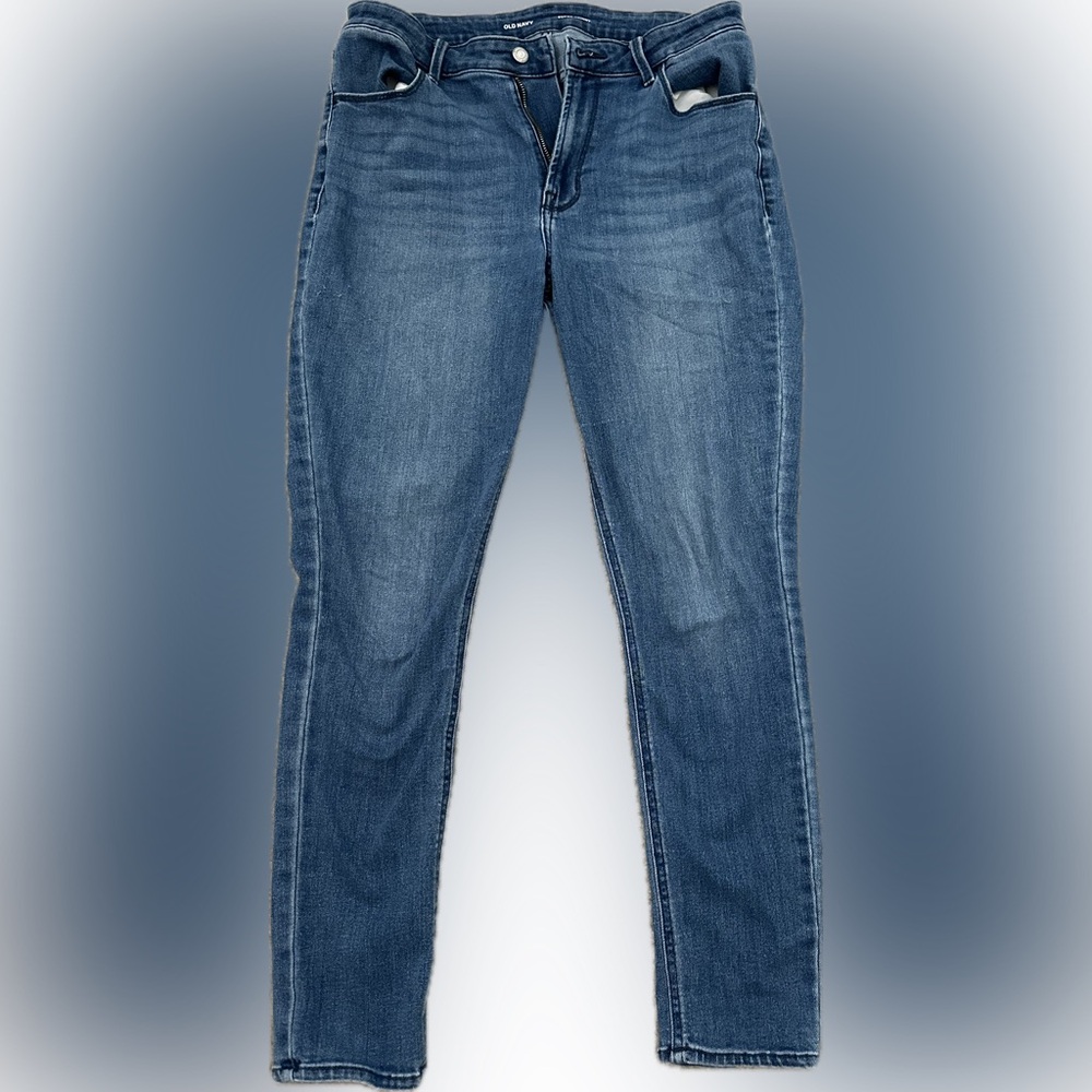 Old Navy Women's High-Waisted Wow Super-Skinny Jeans Medium Wash Regular Size 12